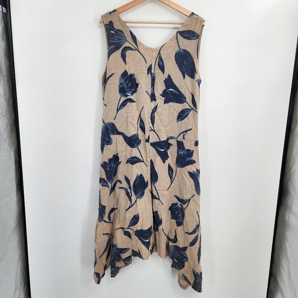 Bella Amore Italian Linen Lagenlook Tulip Dress - Picture 2 of 9